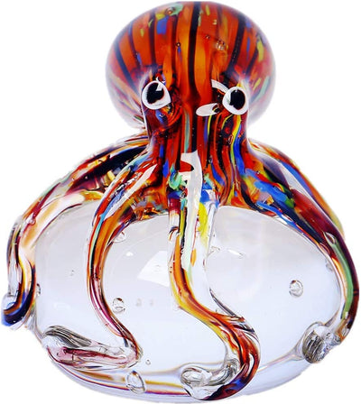 Blown glass octopus figure ornament, collection