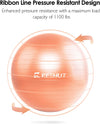 Exercise ball (55 cm, 65 cm, 75 cm) for fitness, coral