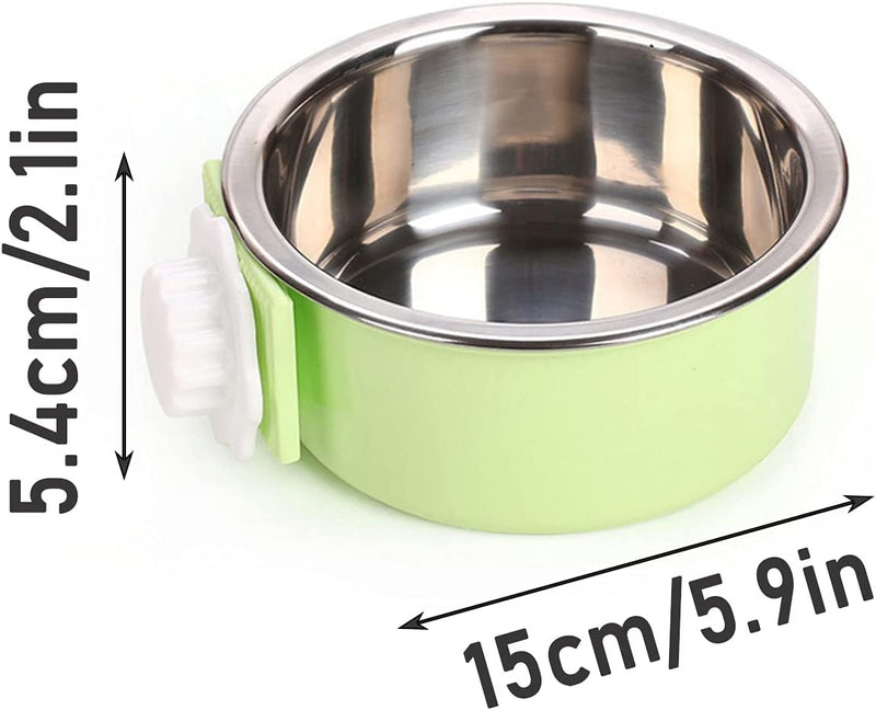 pets dishes, Stainless Steel,5.9x5.9x2.1inches, blue,green colors