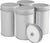 Kitchen Contairners, Double Lids, Tin, 4 pieces, Silver