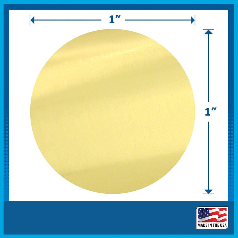 1" Circle Dot Labels, 2000Pcs (Color: Gold)