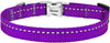 Pet collar with metal buckle, purple, 7-11 Inch