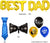 Balloon decorations for father's day, Color Blue, gold