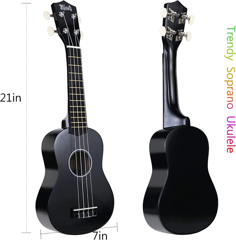 Hawaiian ukulele, 21 inch, Black