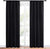 Rod Pocket Thermal Insulated Solid Blackout Curtains (Set of 2.42 '' by 84 '', Black)