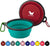 2-Pack portable pet water bowls (green and red)