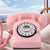 Rotary Dial Phone, Retro Phone 1960's Vintage Corded Phone pink