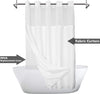 Shower Curtain with White Liner Set, 71x74