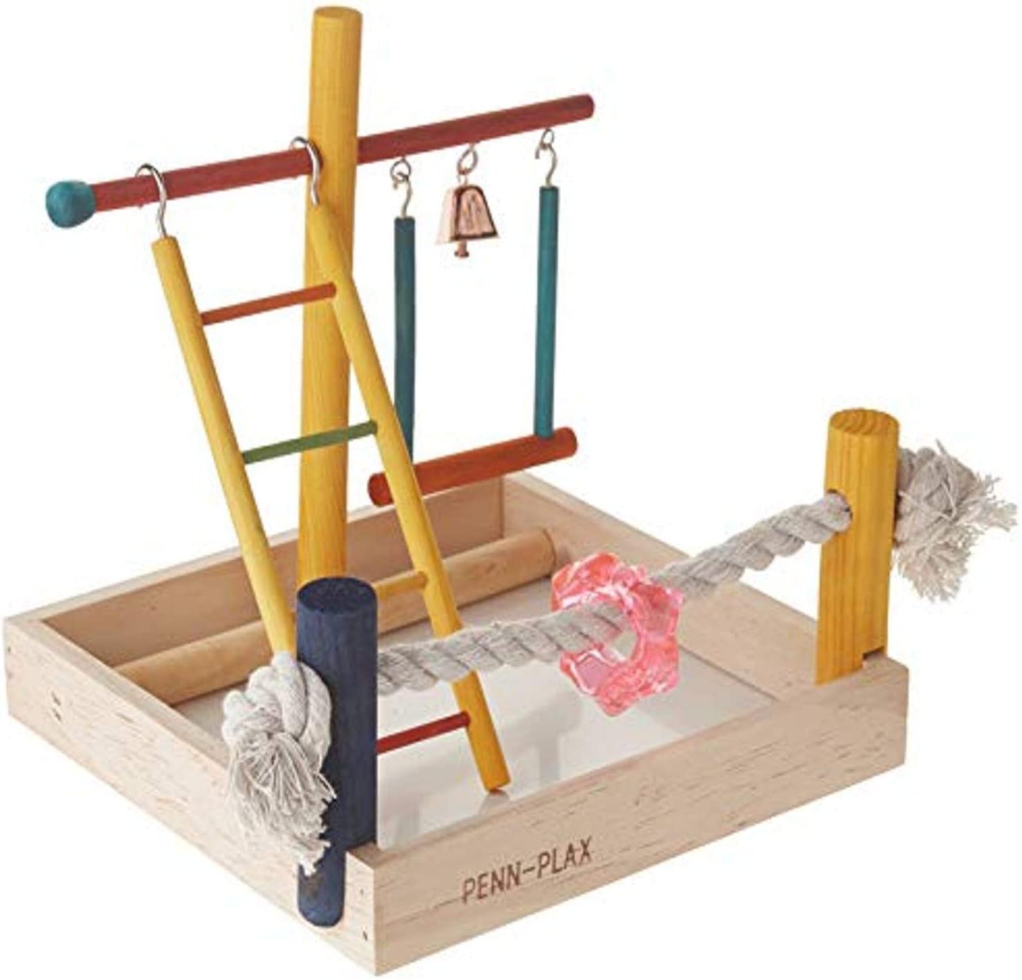 Bird Wooden Playpen, 4 Multicolor (Small)