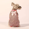 Soft Velvet Dog Pajamas with Leopard Ribbon,(Medium)