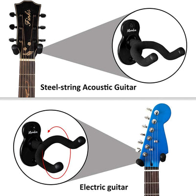 Metal Wall Hanging Guitar Stand - 4 Pack (Guitar Shape)