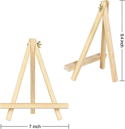 9.4" High Adjustable Table Top Wood Easel 3-Pack