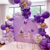 126 pieces purple butterfly balloon decorations