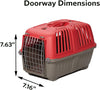 Travel Pet Carrier,17.91L x 11.5W x 12H Inches red color