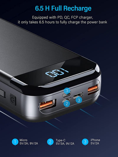 Portable Charger, Black