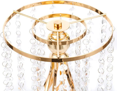 Gold Centerpieces Table Tall Crystal Flower Stand