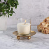 Iron Plate Candle Holder, Gold