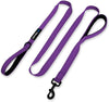 Large-Medium Two-Double Handle Pet-Leash, Purple