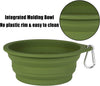 2 Pack Collapsible Dog Bowls Travel Bowls 600ml Navy Dark Green