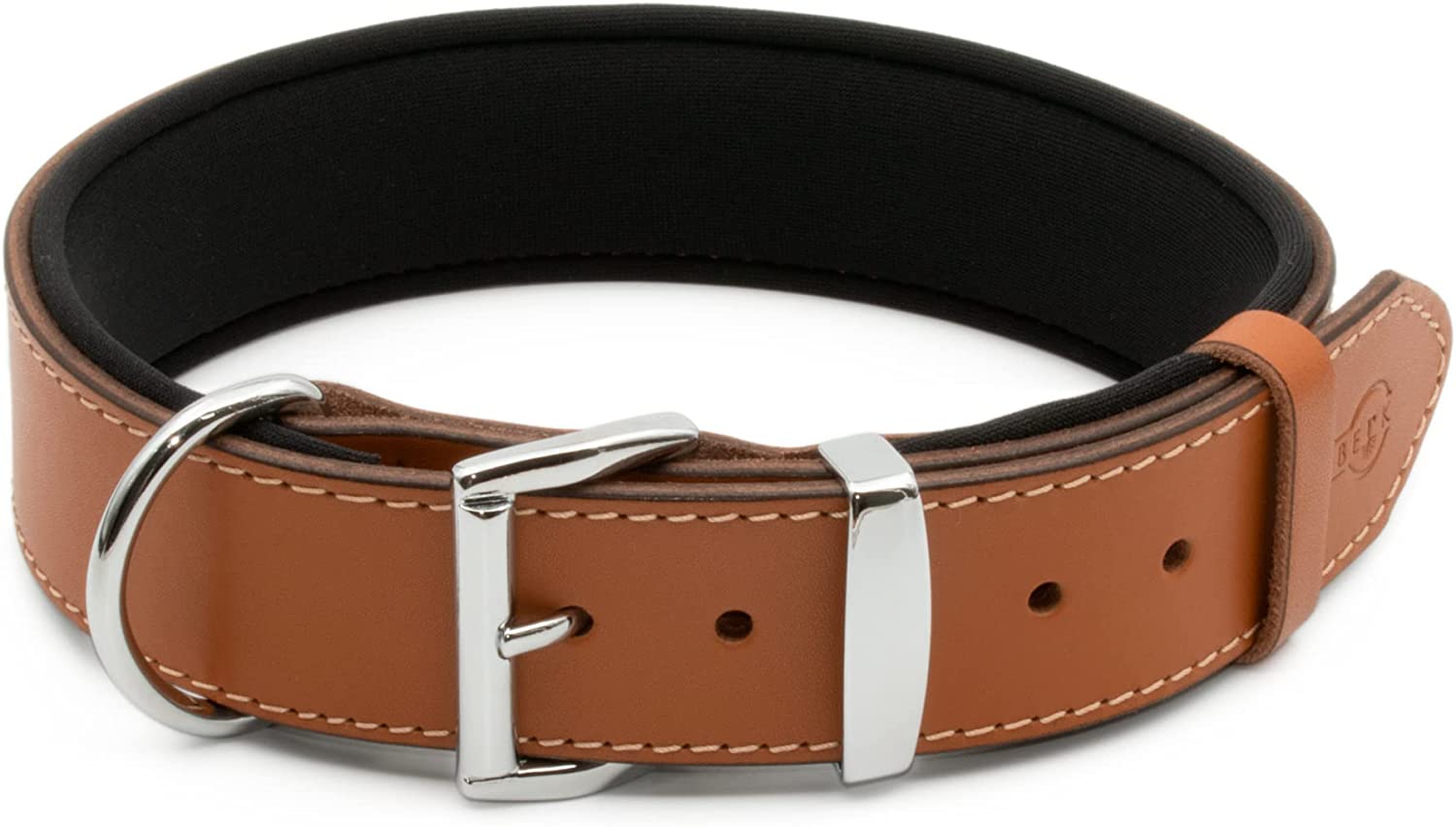 Heavy Duty Design Dog Collar, L: 1.6” Wide for 20.5”-23.5” Brown