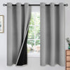 Blackout Curtains 2 Panels, 42" x 63", Light Grey