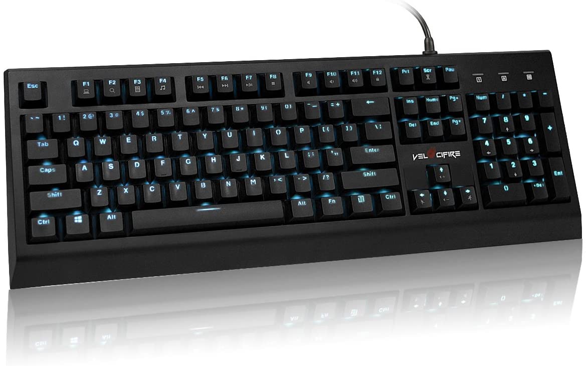Full-size 104-key mechanical keyboard with brown switches. (VM01)
