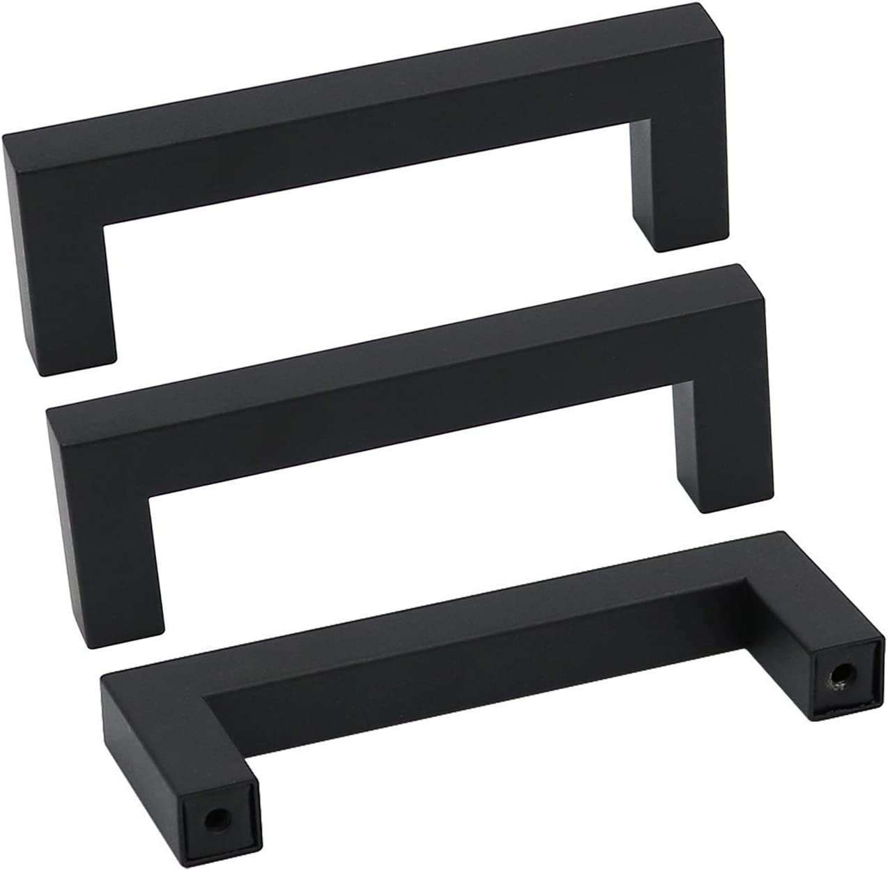 2 Pack of Drawer Pull, 3 Inch (76mm) Center, Black