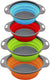 Set of 4 collapsible colanders, Color: Strong