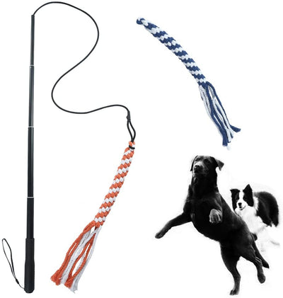 Pet Flirt Stick Pole, stretch to 35", length of rope:40"