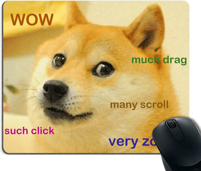 Funny Doge mouse pad with rectangular shape