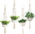 Set of 4 Indoor Hanging Planter, Handmade Hanging Plant Holder