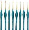 Detail Art Paint Brush Set 8pcs with Triangular Handle