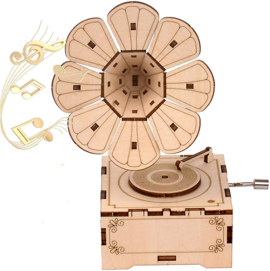 Gramophone 3D Wooden Puzzle Model Kit