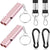 Whistles with carabiner and lanyard, 2 pieces (Pink)