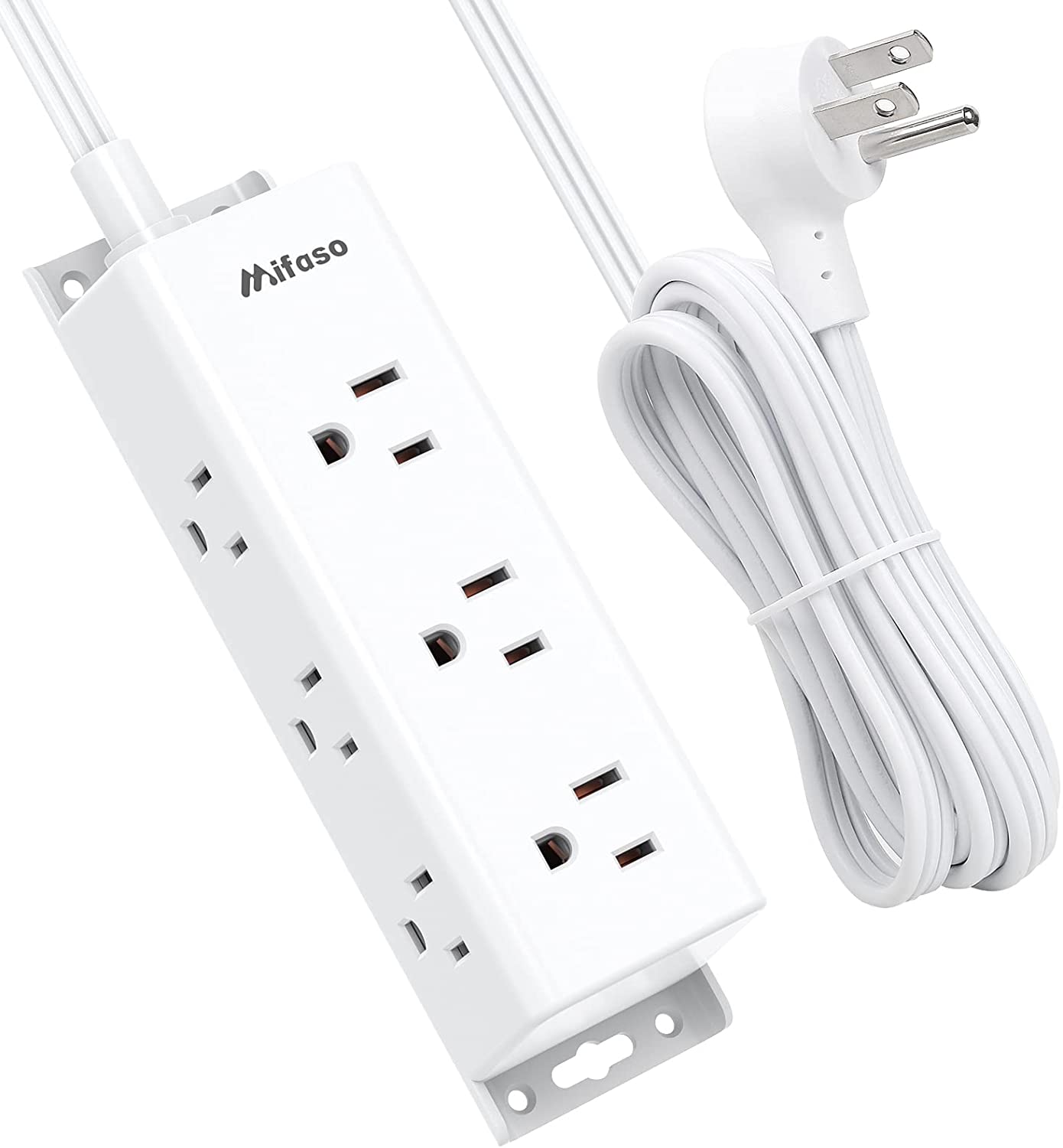 Electrical multi-socket with 9 spaced outlets, 5Ft Extension Cord