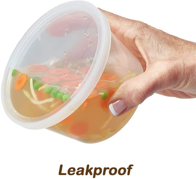 40-Pack Clear Plastic Food Storage Containers (16 oz)