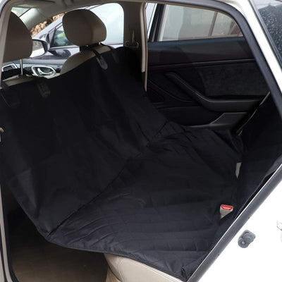 Black waterproof pet back seat cover