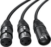 3-pin Y-splitter Cable for Microphone, 1pc, Black