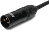 30ft Microphone Cable, XLR to XLR Angled Female, Color: Black