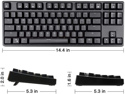 Wireless keyboard, with brown switches and LED backlight