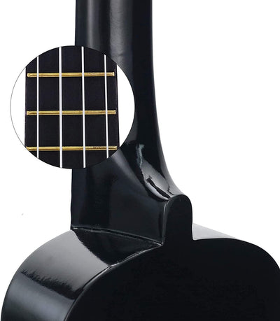 Hawaiian ukulele, 21 inch, Black