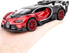 5.34" x 2.36" x 1.57" die-cast sports car (red and black)