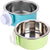 pets dishes, Stainless Steel,5.9x5.9x2.1inches, blue,green colors