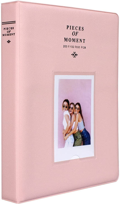 128-Pocket Album, 7.87 x 6.69 x 0.79 Inches, Color: Pink