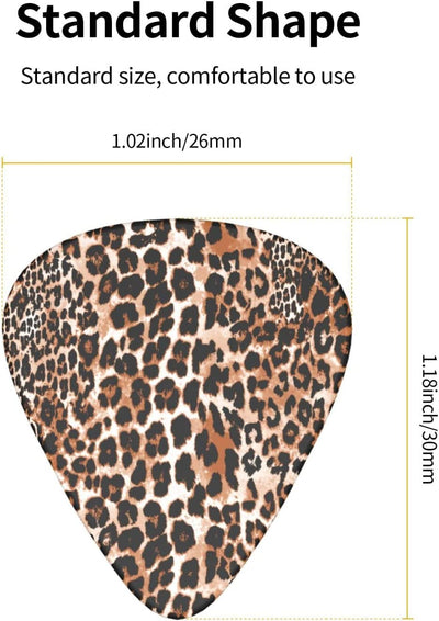 12 Pack Custom Guitar Picks - Leopard