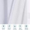 Linen Blackout Curtains 108 Inches Long 100% Absolutely Blackout Thermal Insulation, 2 Panels, White