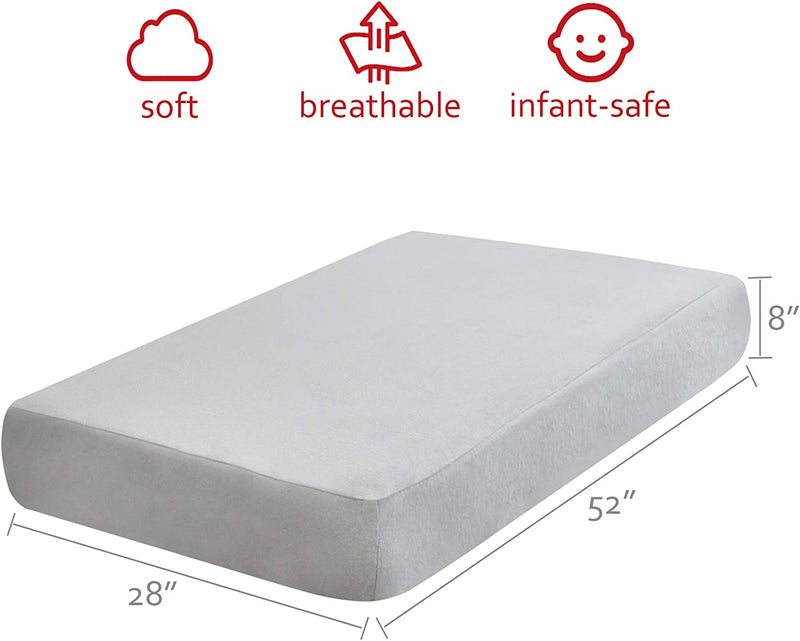 Cotton fitted crib sheet, standard (28" x 52"), Grey Flannel