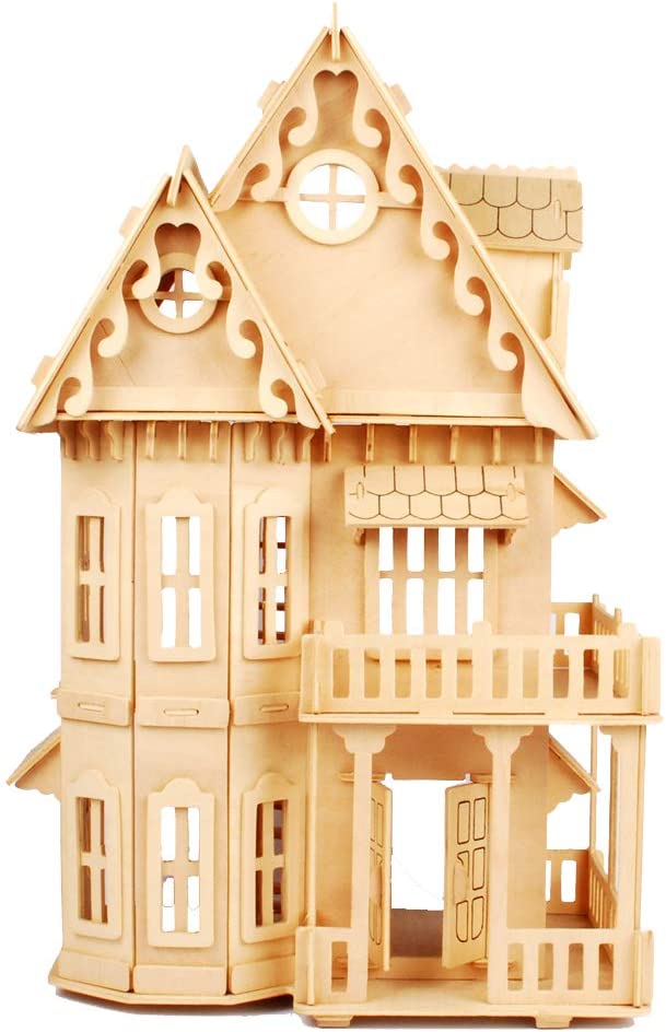 Wooden dollhouse puzzle