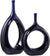 Set of 2 flower vases for decoration, Navy blue