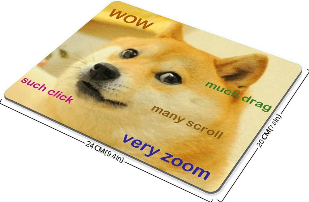 Funny Doge mouse pad with rectangular shape